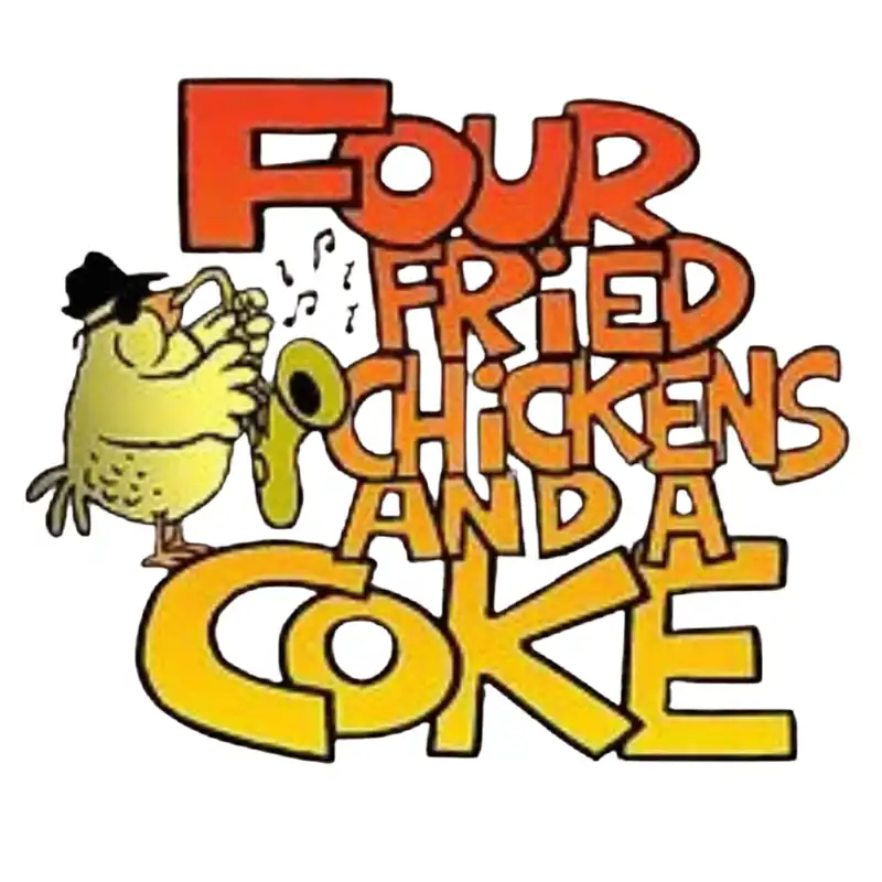 four fried chickens graphic