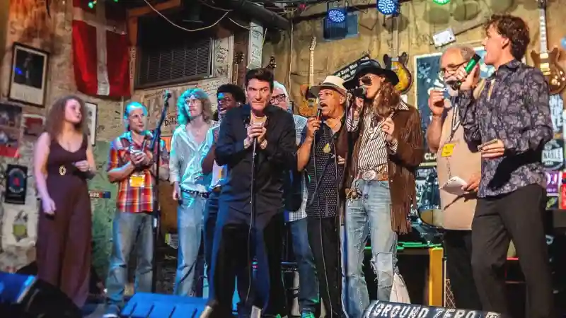 Pinetop Perkins Workshop 2026 - group w Bob Corritore and Billy Branch