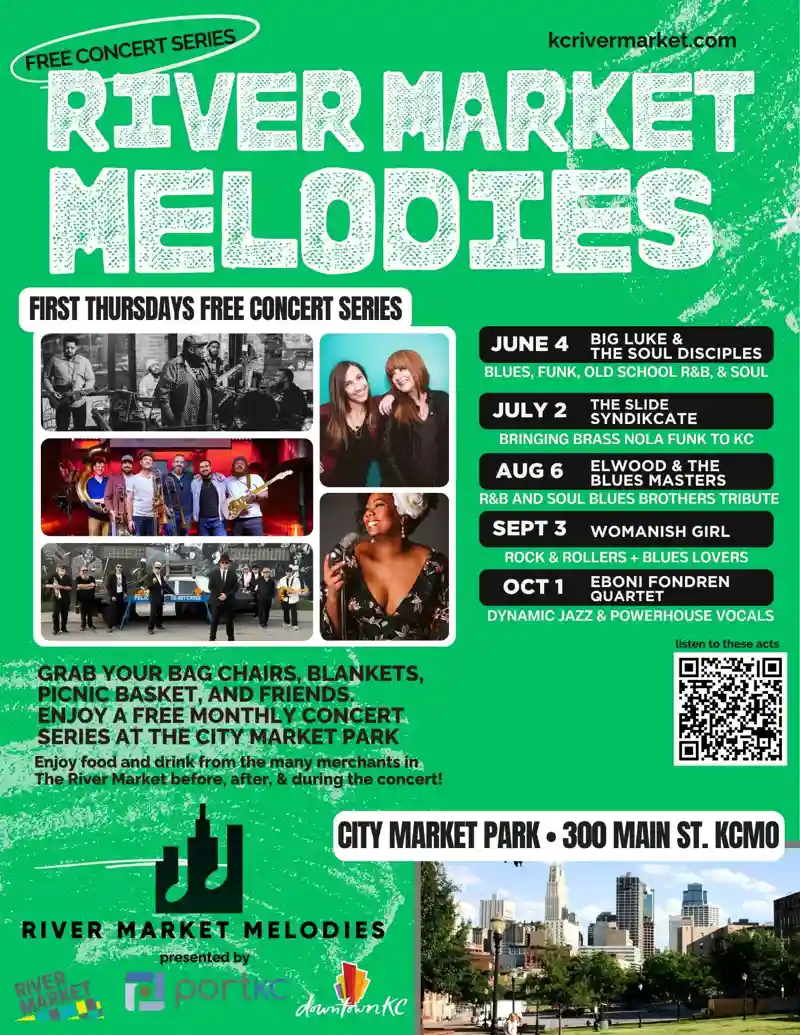 River Market Melodies poster for 5 dates 2026
