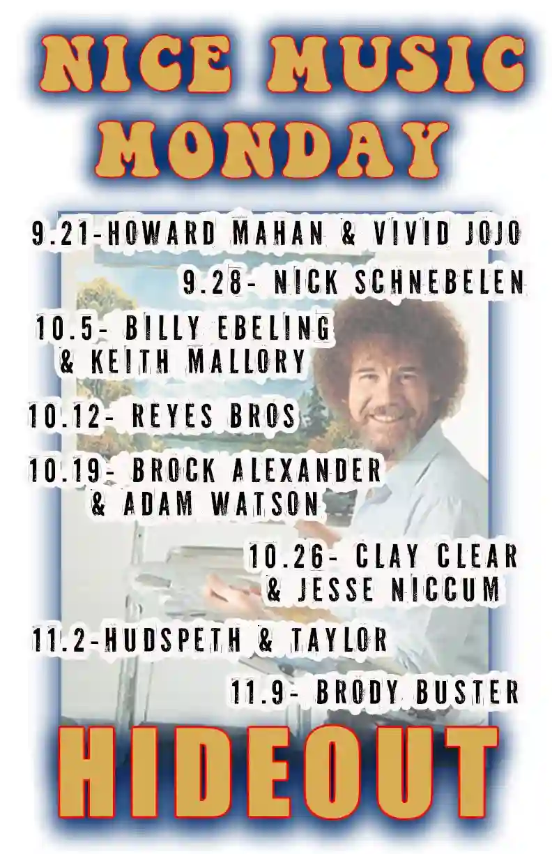 Nice Music Monday at The Hideout Bar & Grill in Gladstone, hosted by Jacque Garoutte. A different guest every two weeks!