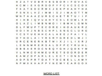 Wordsearch for December 2022