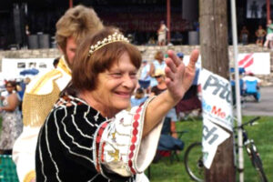 Diane "Mama" Ray when she was crowned Queen of the KCK Street Blues Festival
