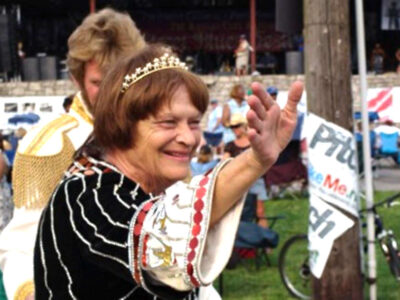 Diane "Mama" Ray when she was crowned Queen of the KCK Street Blues Festival