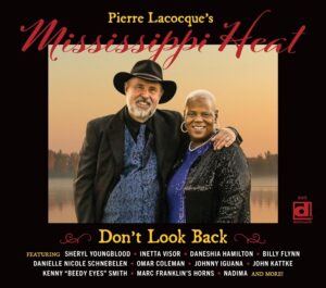 Don't Look Back album cover by Mississipi Heat showing a man and woman in a friendly stance, smiling