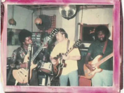 Lil Ed Williams, Dave Weld, James Pookie Young at Boss Joe's Lounge on Chicago's West Lake